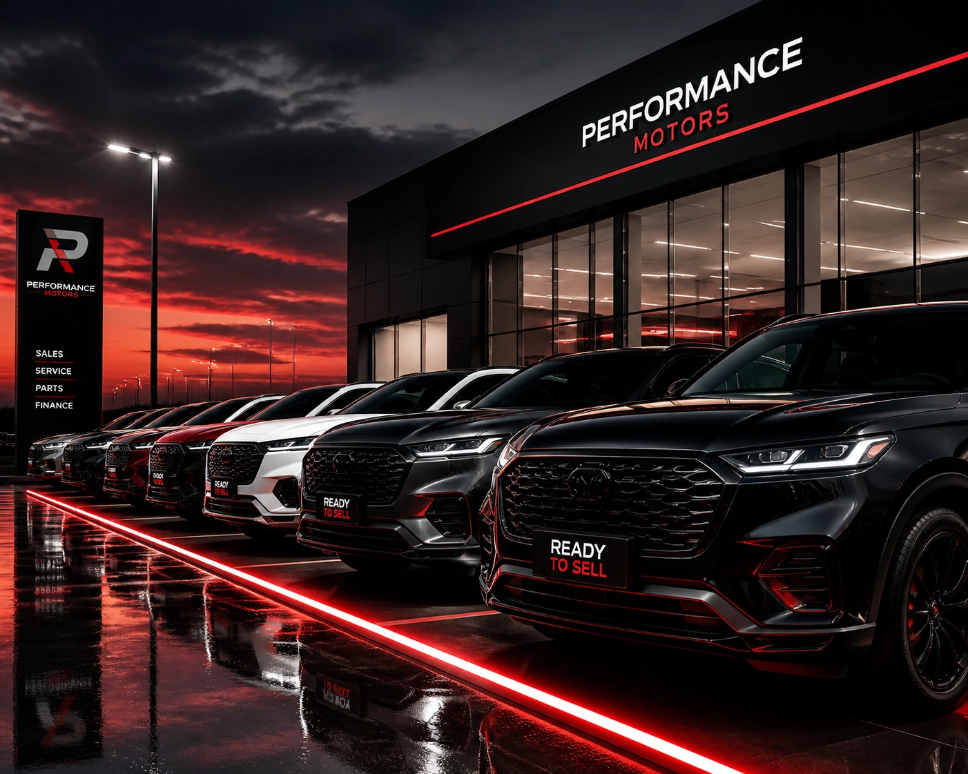 Frontline ready used car inventory polished and ready for sale at a professional dealership.